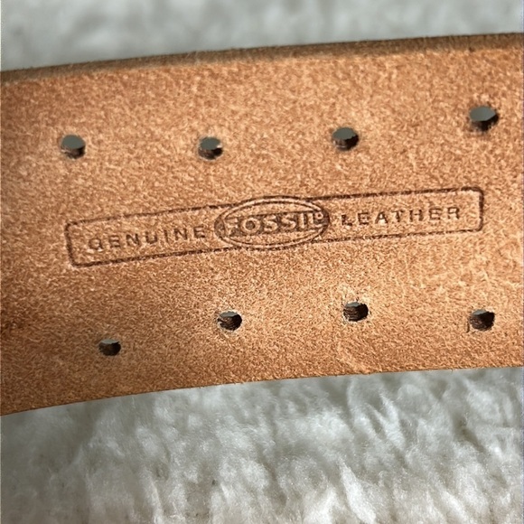 Fossil Embellished Leather Belt Size L
